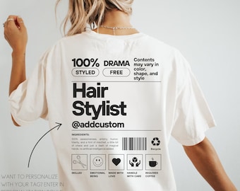 Hairstylist Shirt Hair Stylist Tshirt Hair Dresser Sweatshirt Hairdresser Gift Hair Stylist gift Hair Therapist T-shirt Salon Crew Apparel.