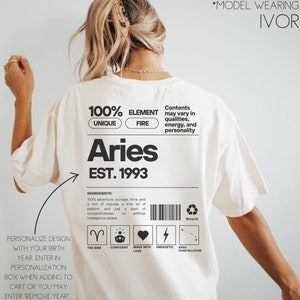 Aries Shirt Aries Gift Custom Zodiac Tshirt Personalized Horoscope Gift In my Aries Era Shirt Astrology T-Shirt March Birthday Gift April