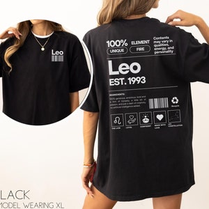 Leo camisa Leo regalo personalizado horóscopo camiseta personalizada zodiac regalo est cumpleaños camiseta Leo era camisa regalo para su julio cumpleaños agosto camiseta