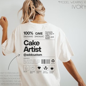 Baker Shirt Cake Artist T-shirt Custom Baking Lover Tshirt Cute Cake Decorator Gift Baker Comfort Color Tees Trendy Cake Decorating Gift