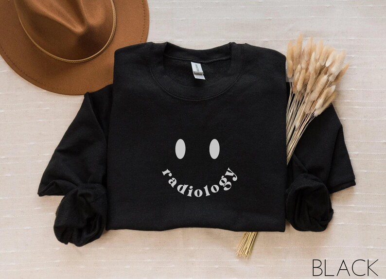 Radiology Sweatshirt Rad Tech Sweater Xray Technologist Shirt Radiologist Gift Rad Student Crewneck Xray Technician Graduate Smile Face Tee image 5