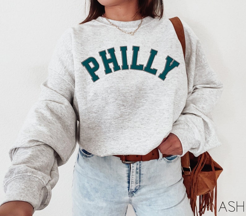Philly Sweatshirt Philadelphia Sweater Game Day Shirt Vintage Sports Crewneck Pennsylvania Gift Philadelphia Fan Tee College Varsity Tshirt image 1