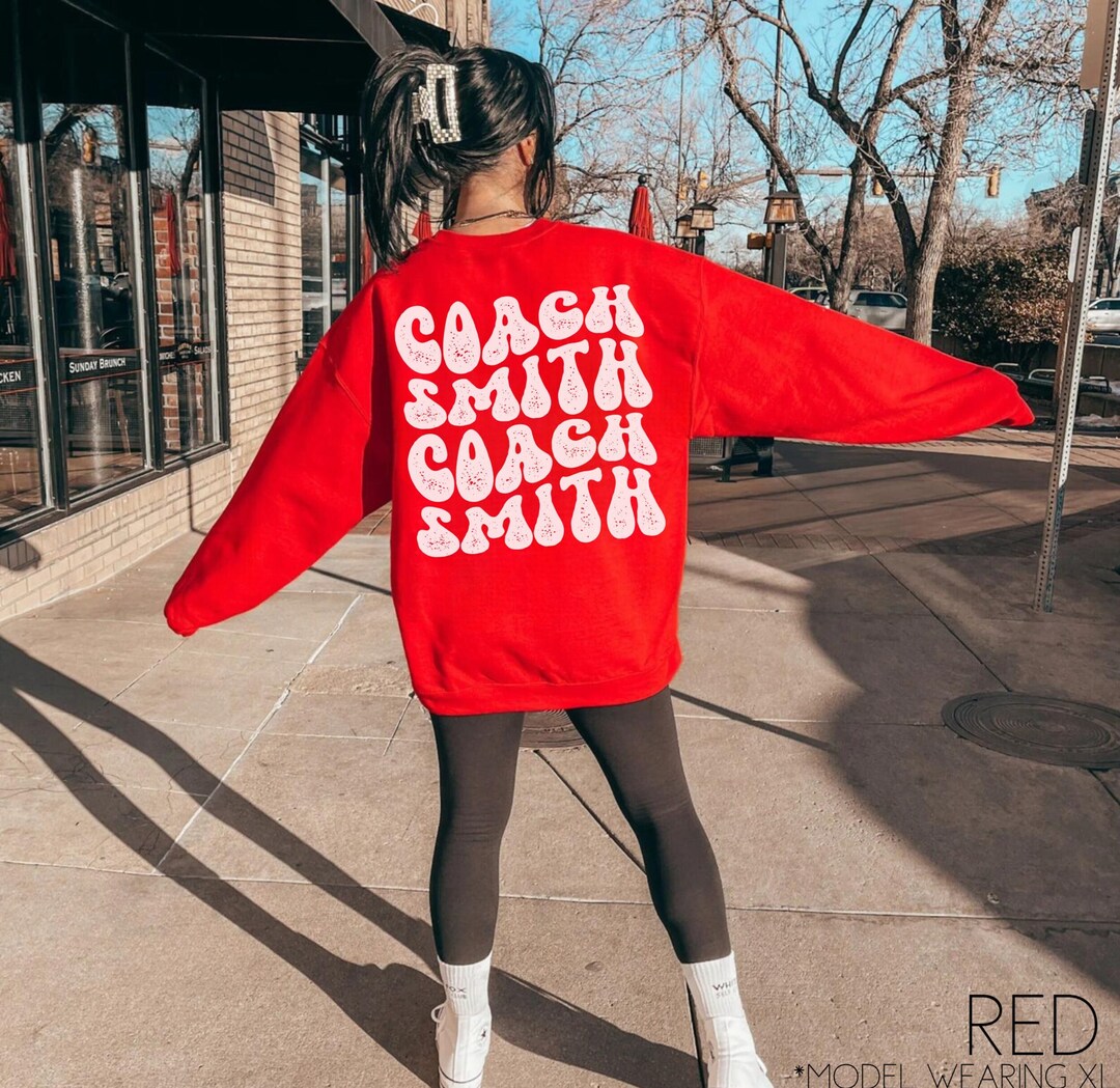 Custom Coach Sweatshirt Personalized Coach Shirt School Team Etsy