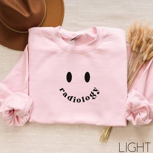 Radiology Sweatshirt Rad Tech Sweater Xray Technologist Shirt Radiologist Gift Rad Student Crewneck Xray Technician Graduate Smile Face Tee image 4