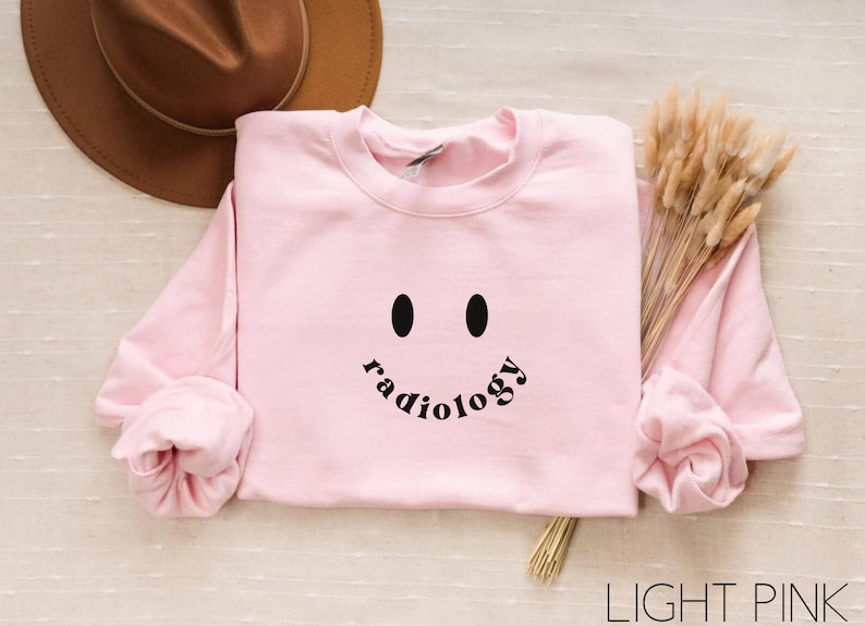 Radiology Sweatshirt Rad Tech Sweater Xray Technologist Shirt Radiologist Gift Rad Student Crewneck Xray Technician Graduate Smile Face Tee image 4