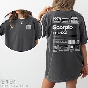 Camisa Escorpio Camiseta zodiaca personalizada Regalo de horóscopo personalizado en mi camisa de la era Escorpio Regalo de astrología para su cumpleaños de octubre Camiseta de noviembre