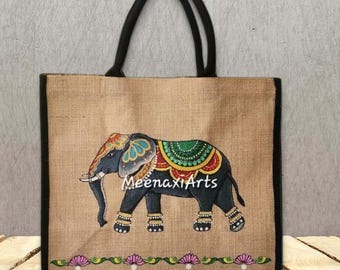 Sac Fourre-tout Kamasutra – Artisanat Indien, Boho Ethnique, Peinture Main, Commerce équitable