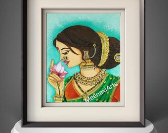 素晴らしいインド美術 【高級額装した印度絵画】 25000円で購入 素晴らしいインド美術 【高級額装した印度絵画】 25000円で購入