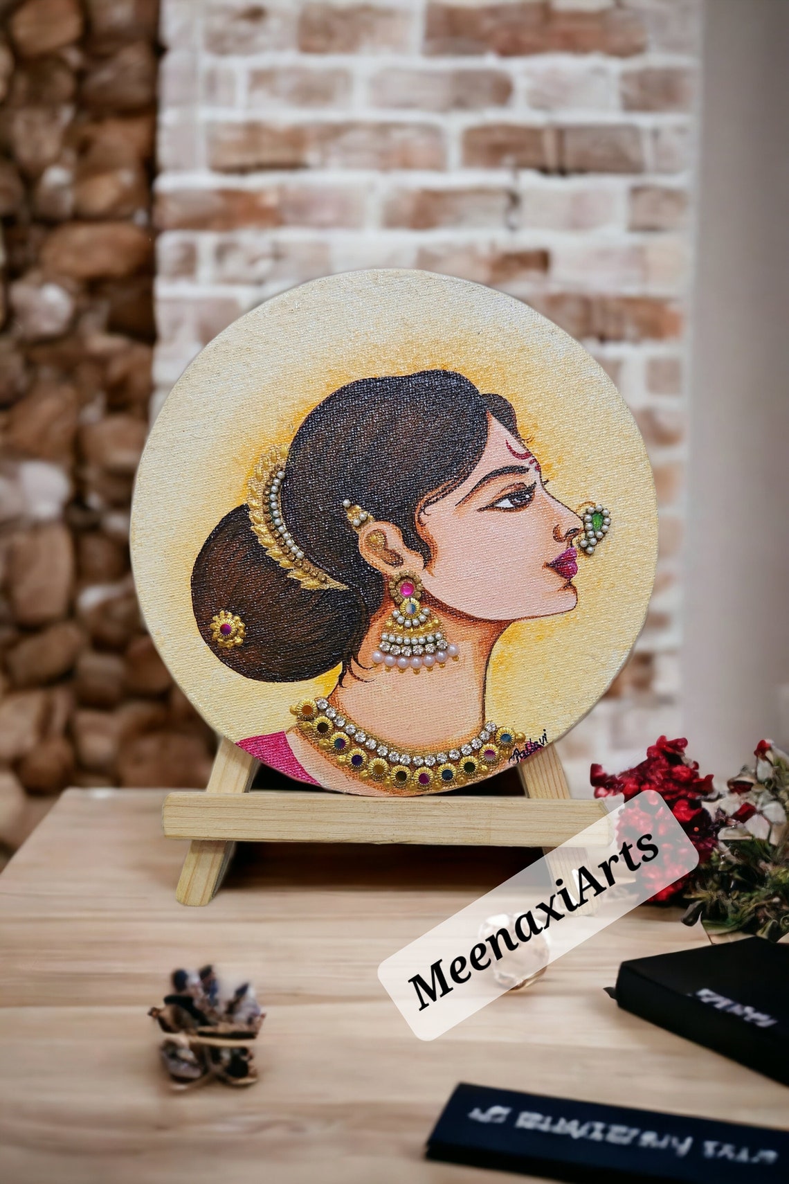 Marathi Lady Acrylic Artistic Painting Exotic Mixed Media on Etsy