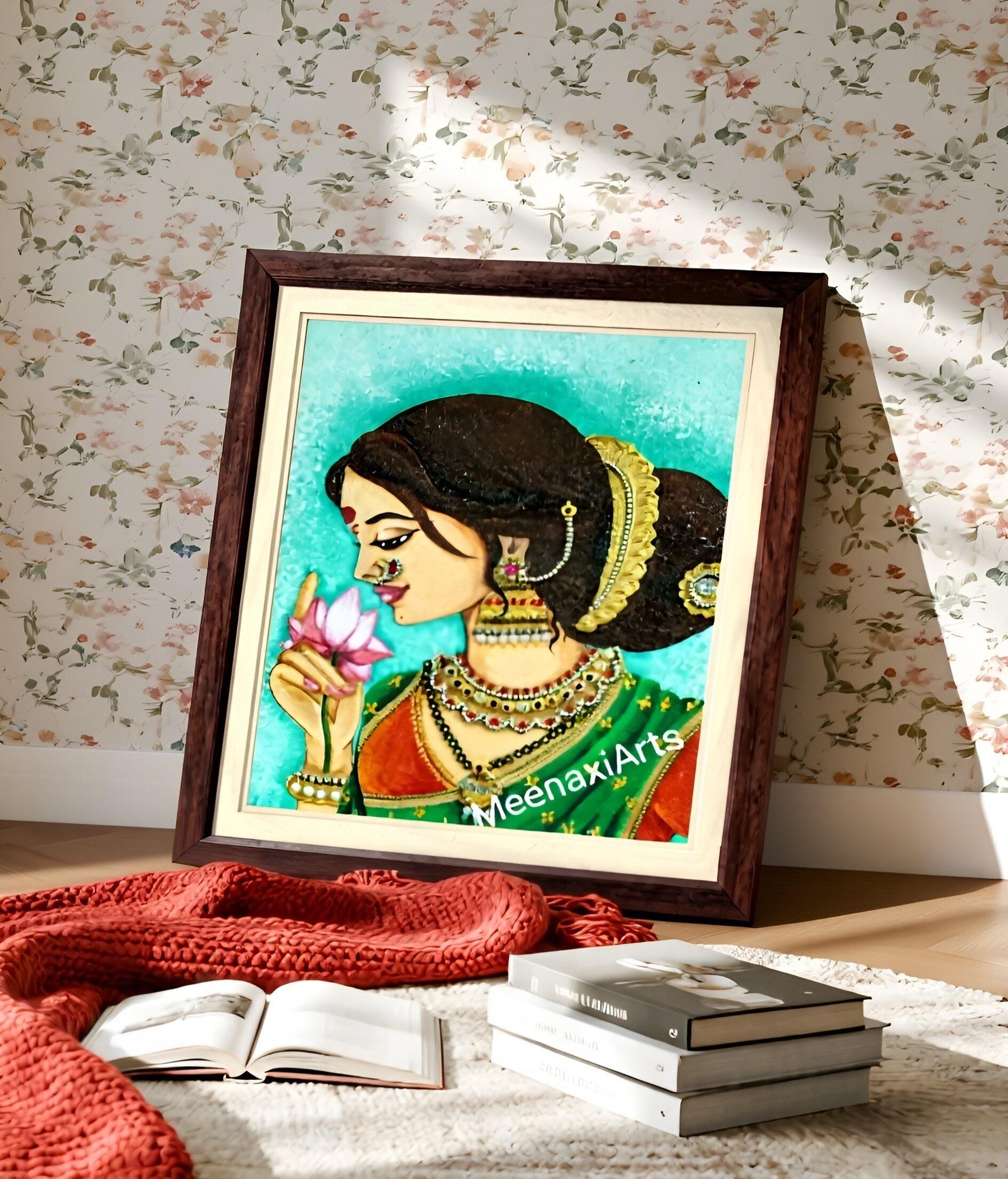 マレーシア購入品　手書きの絵画 マレーシア購入品 手書きの絵画