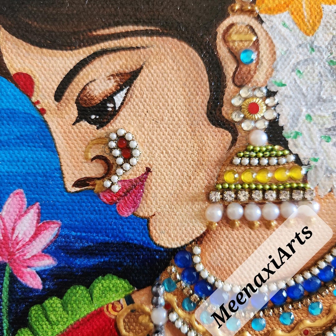 Buy Blooming Lotus Lady Marathi Canvas Painting Online in India Etsy