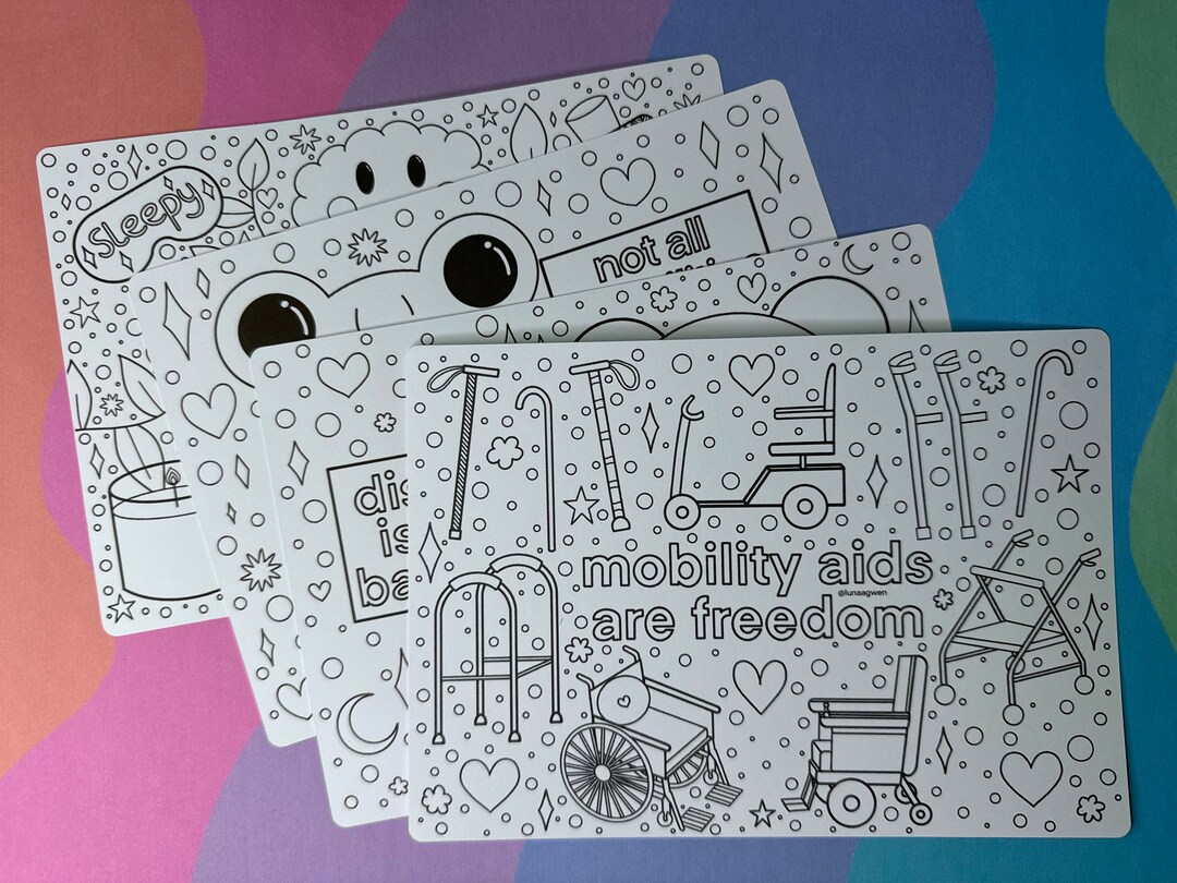 Chronic Illness/disability Colouring in Prints Available in 4 Designs ...