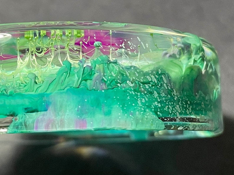 Small Resin Painting Cast in Heavy Glass Etsy