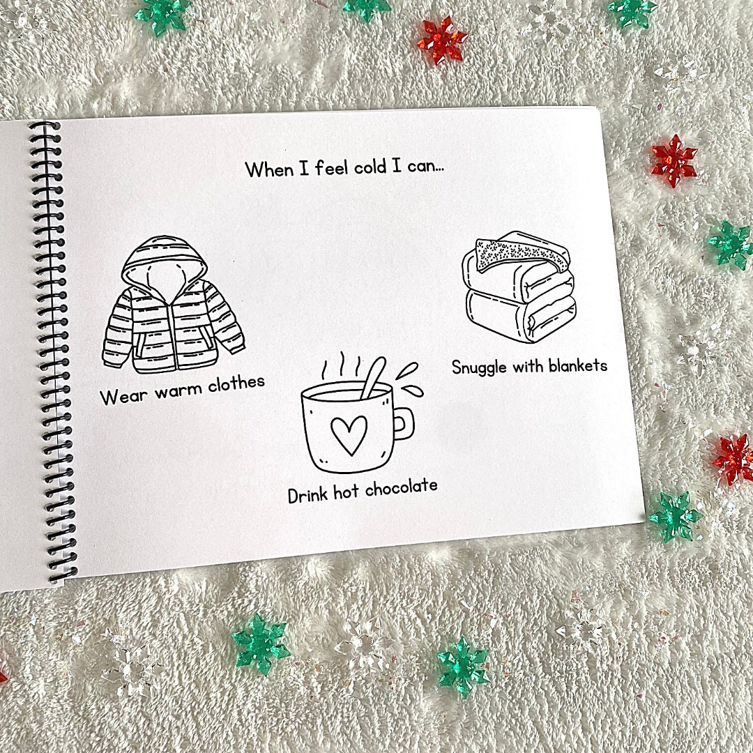 Wintertime Social Story & Coloring Book Social and Emotional - Etsy