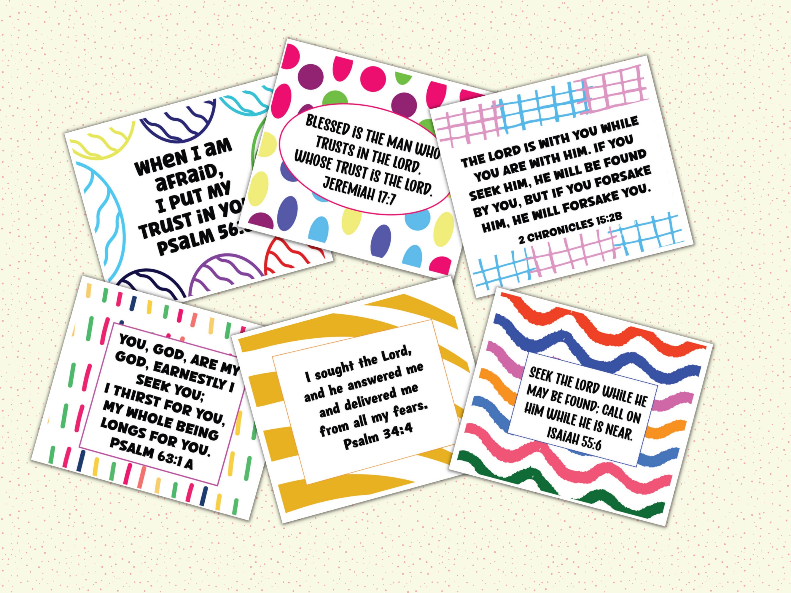 Scripture Cards for Kids : Bible Verse Memory Cards, Lunch Box Notes ...