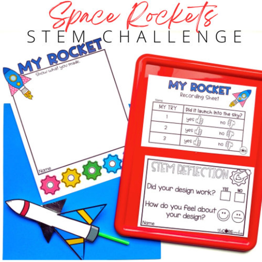 Space STEM Activity for Preschool Space STEM Challenge Prek Etsy