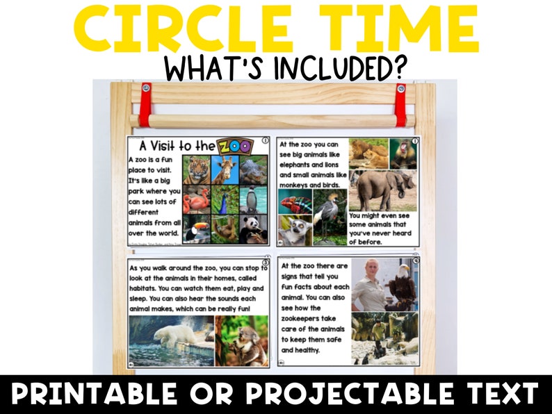 Zoo Circle Time Activities for Preschool Zoo Animals Etsy