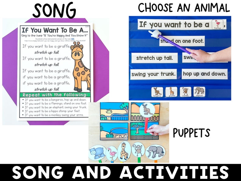 Zoo Circle Time Activities for Preschool Zoo Animals Etsy