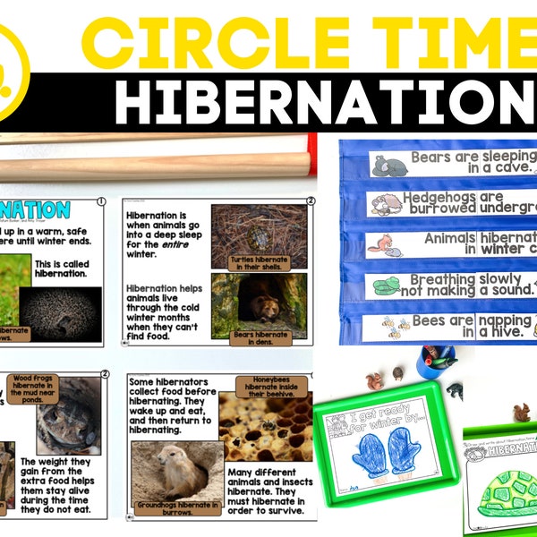 Hibernation Circle Time Activities for Preschool