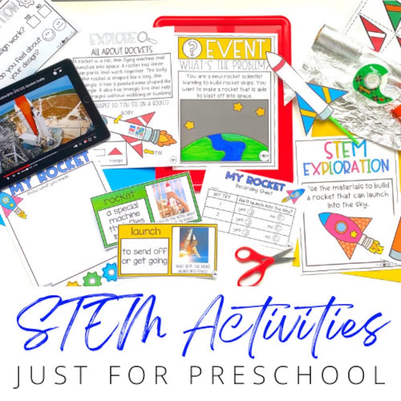 Space STEM Activity for Preschool Space STEM Challenge Prek Etsy