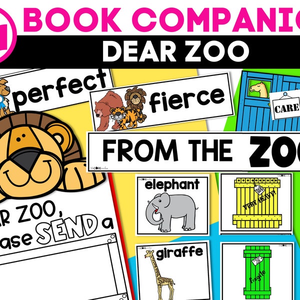 Dear Zoo Book Companion for Preschool - Zoo Animal PreK Writing Activity and Craft