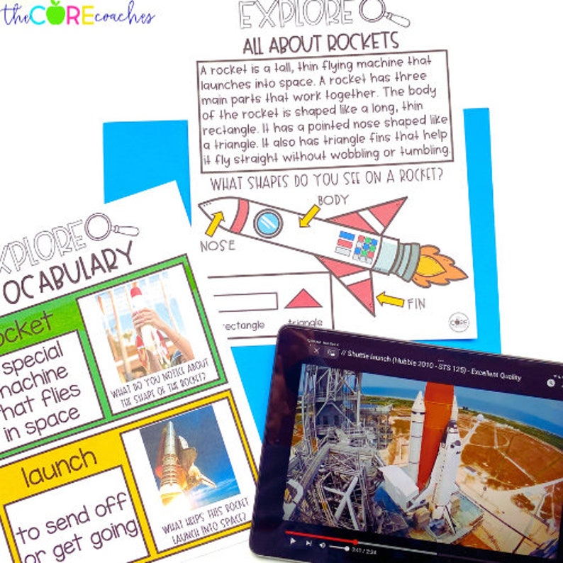 Space STEM Activity for Preschool Space STEM Challenge Prek Etsy