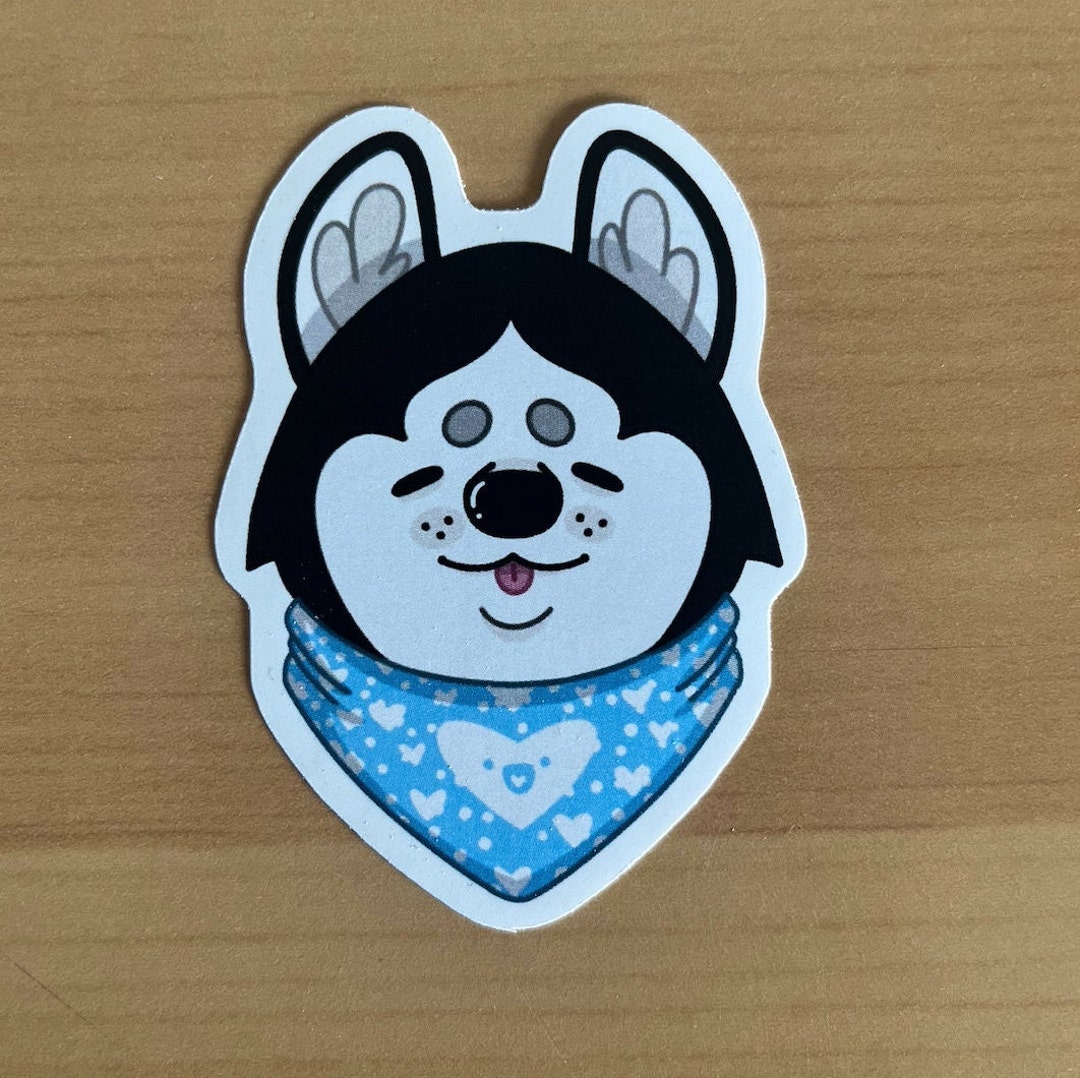Cute Husky Sticker / Vinyl Sticker / Waterproof / Hydro Flask Sticker ...