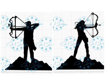 Calcomanía de arquero masculino o femenino