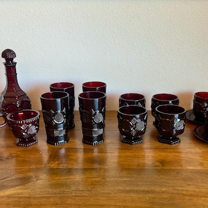 Avon 1876 Ruby Red Cape Cod Dishes - Priced Individually