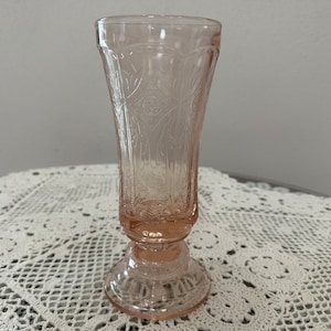 Indiana Glass Recollection Pink Hurricane Vase