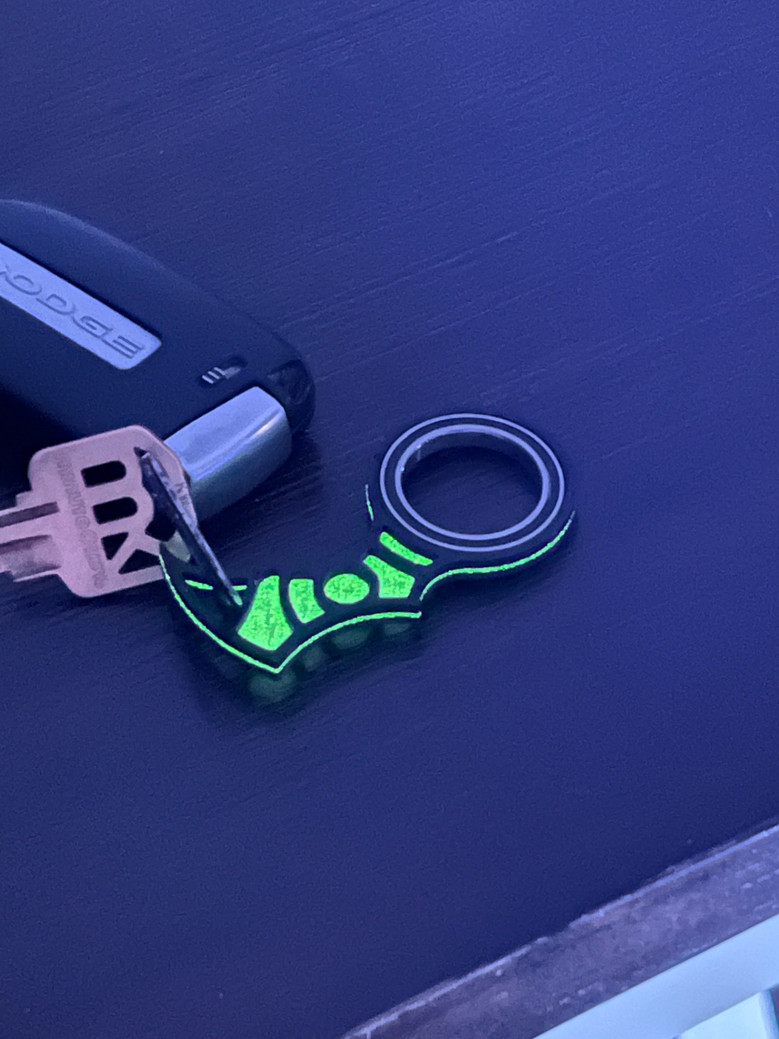 Keyrambit Keychain Spinner Glowinthedark Key Toy Etsy