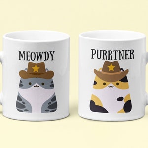cowboy cat mug | gift for cat lovers, cat mug, cute cat mug, cat mom mug, gift for cat owner, cat lover gift, introvert gift
