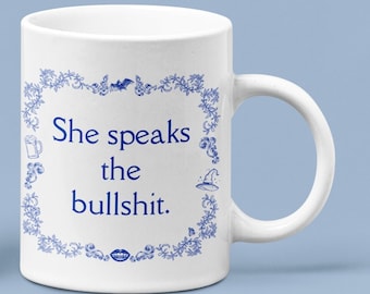 WWDITS She's speaks the BS mug, Lazlo mug, what we do in the shadows