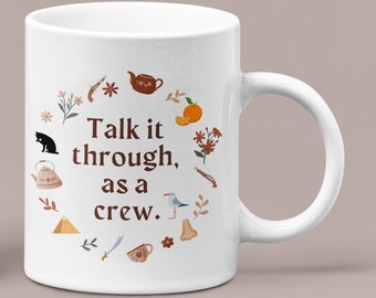 Talk it through as a crew mug, ofmd, our flag means death mug, stede bonnet, blackbeard, lgbtq mug, lgbtq gift, blackbonnet