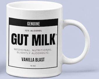 OMITB Gut Milk mug, only murders in the building mug, gut milk, the arconia, mabel moira, charles hayden savage, oliver putnam