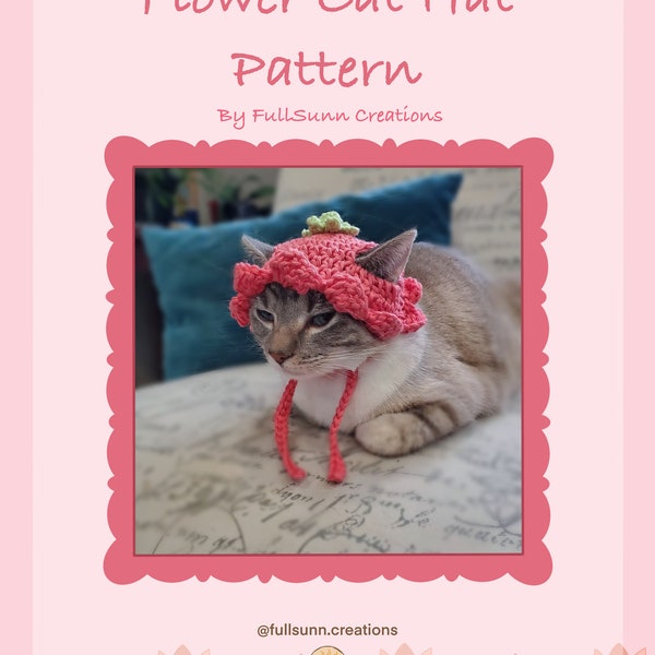 Flower Cat Hat Pattern (PDF only)
