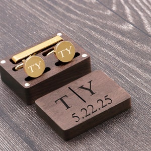 Personalized Metal Cufflinks, Father of Bride Gift, Groomsmen Gifts, Engraved Cufflinks and Tie Clip Set, Engraved Cufflink, Graduation Gift