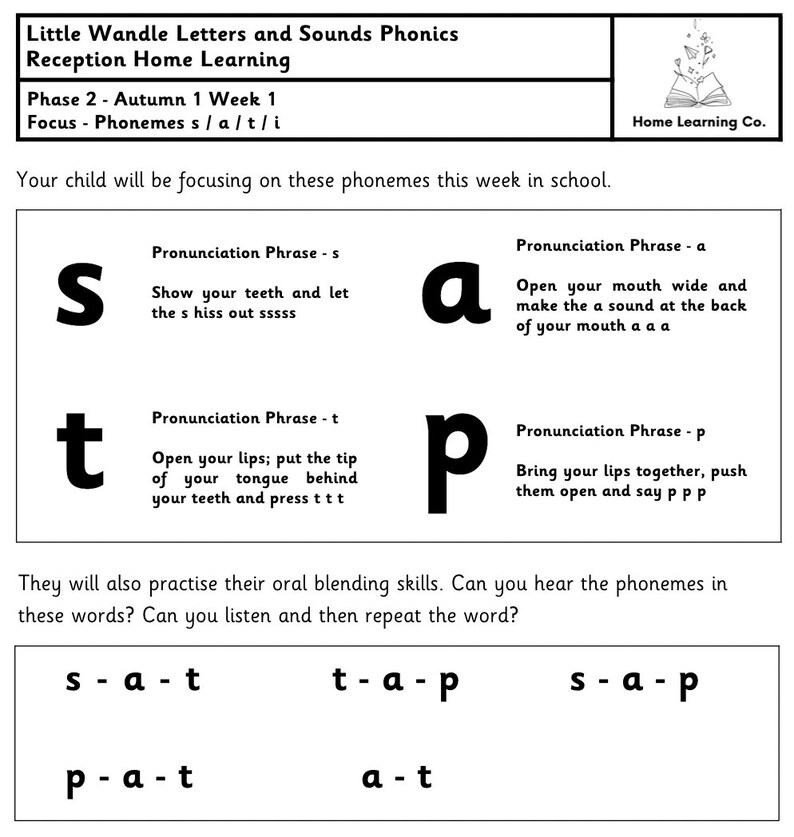 little wandle year 2 spelling homework