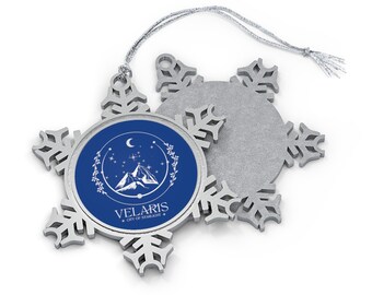 Velaris Ornament, acotar merch City of starlight gift Night court Rhysand acotar Christmas ornament Pewter Snowflake Ornament