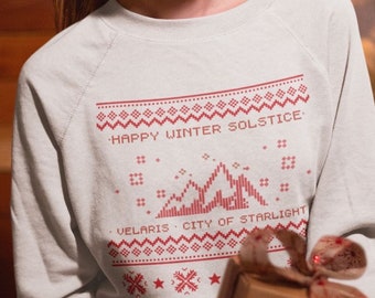 Velaris Winter Solstice Sweatshirt: Acotar Christmas Sweater