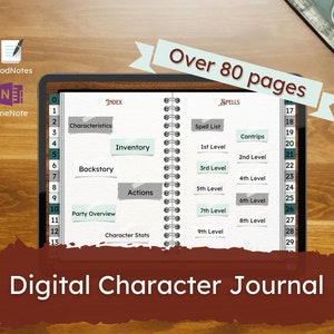 DnD Character Campaign Journal - Digital Dungeons and Dragons Notebook for Players - Evergreen Edition