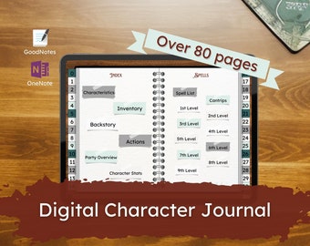 DnD Character Campaign Journal - Digital Dungeons and Dragons Notebook for Players - Evergreen Edition