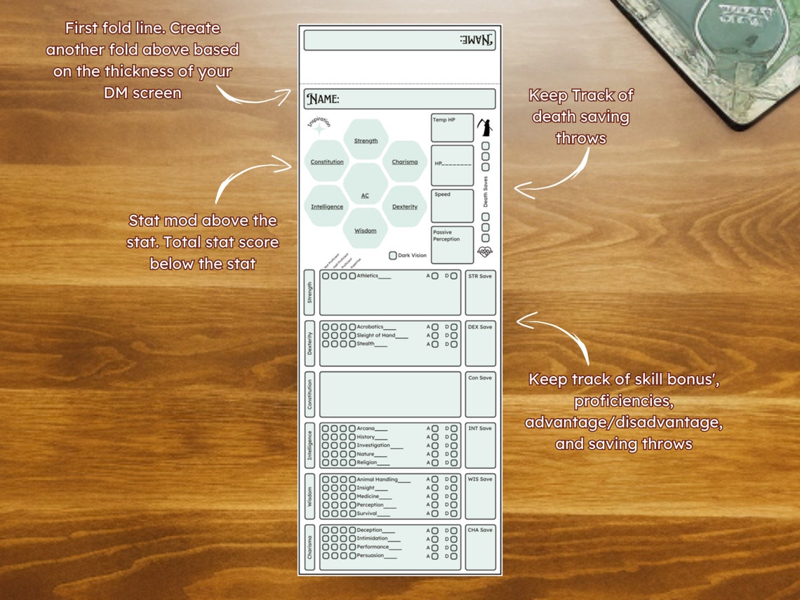 Fillable and Printable Dnd Initiative Tracker Set - Essential Dungeon ...