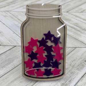 Reward Jar With Tokens Gift For Kids Behavior Tokens And Holder Star Jar Reward Jar Reward System Chores Positive Reinforcement Tokens