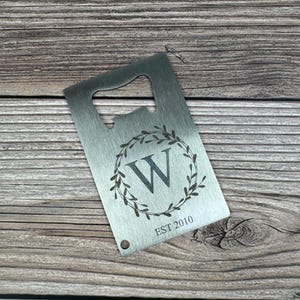 Personalisierte Brieftasche Karte Flaschenöffner, Laser gravierte Flaschenöffner, individuelles Geschenk für ihn, individuelles Geschenk für Papa, personalisiertes Geschenk für Papa