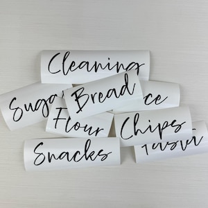 Vinyl Pantry Label, Custom Pantry labels, Pantry Labeling Stickers, Kitchen Labels, Storage Label, Kitchen Pantry Decals, Set of Labels