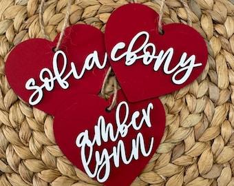 Valentines Heart Tag / Heart Gift Tag / Heart Gift Tag With Name / Valentines Name Tag / Personalized Valentines Tag / Custom Gift Tag