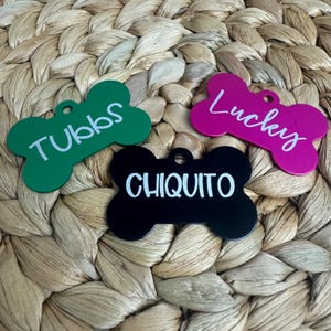 Custom Pet ID Tags, Laser Engraved Aluminum,