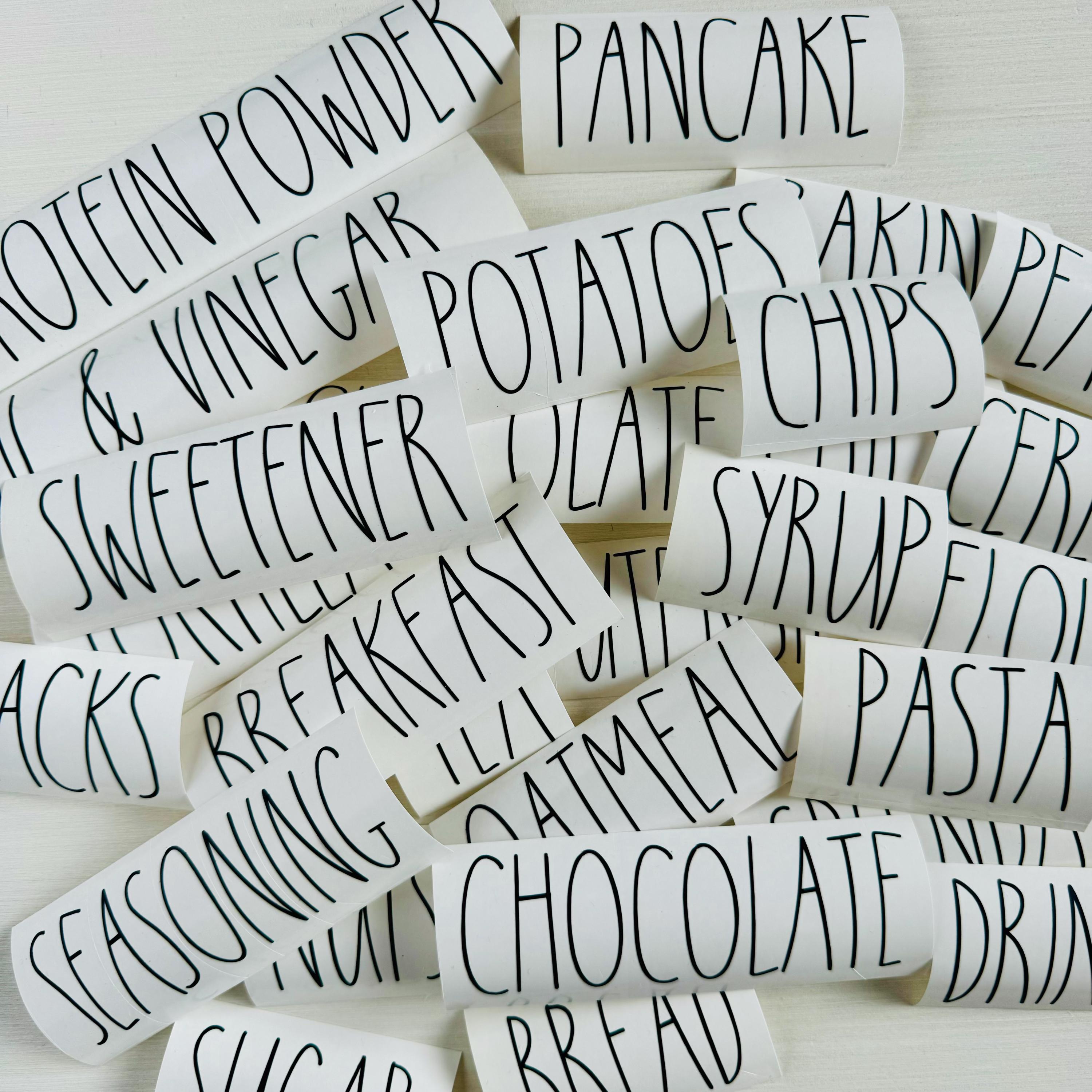 Farmhouse Pantry Label, Custom Pantry Labels, Pantry Labeling Stickers ...
