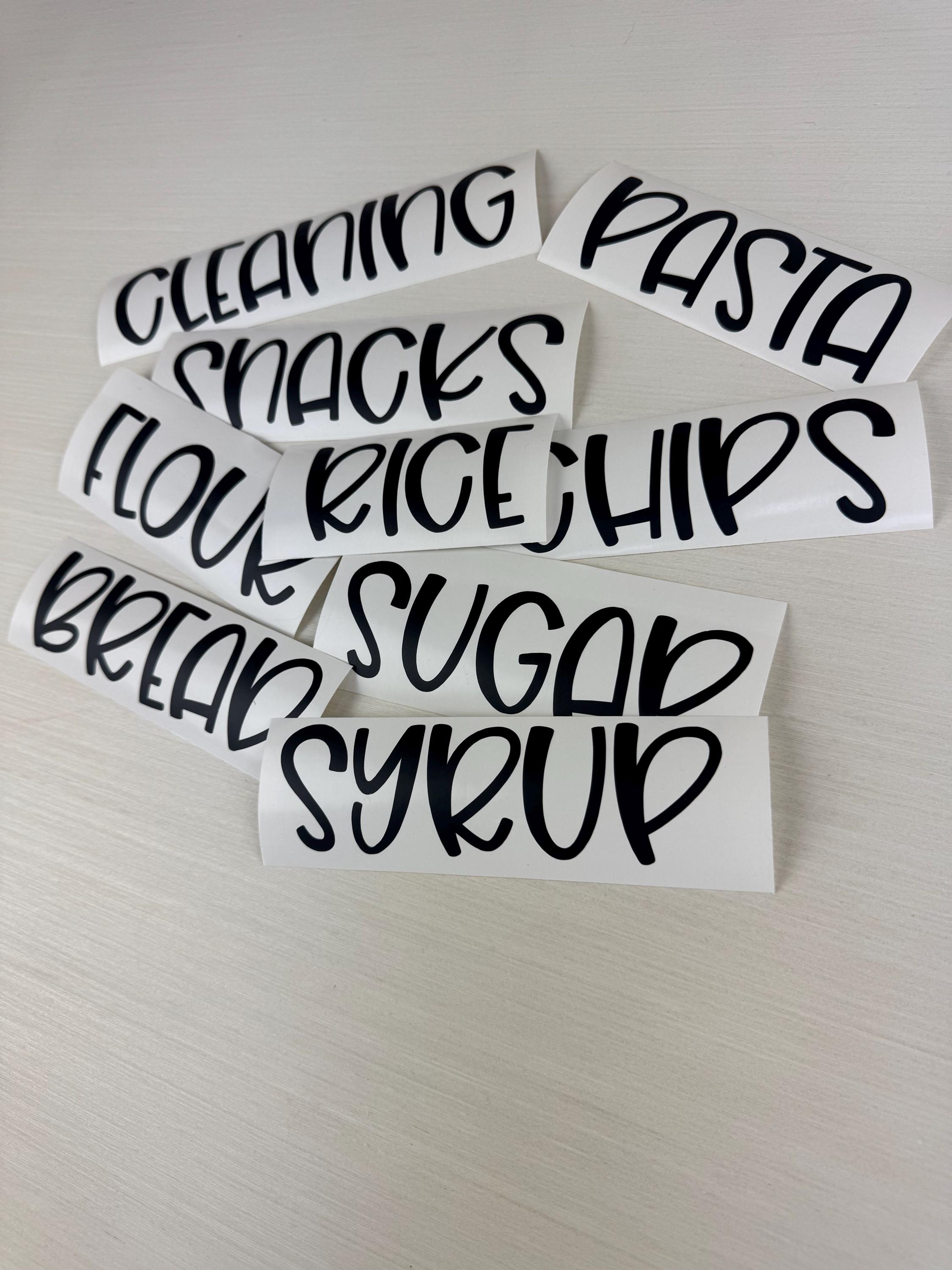 Vinyl Pantry Label, Custom Pantry Labels, Pantry Labeling Stickers ...
